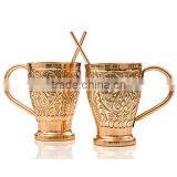 100% Pure Hammered Copper Gift Mug for Moscow Mules thumbnail-1