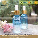Empty Blue Glass Spray Misters Dropper Bottle for Organic Beauty Product thumbnail-3