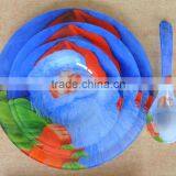 3pcs Tempered Glass Dinner Set With Spoon thumbnail-1