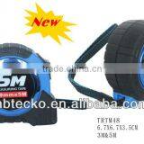New Design 3m & 5m One Stop Steel Tape Measure Rubber Cover Rectractable Measuring Tape thumbnail-1