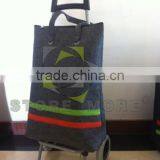 Portable Folding Shopping Trolley Bag With Wheels thumbnail-1
