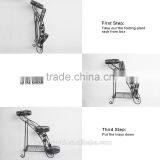 Garden Yard Decor Orgnized 3-Tiered 1-Rack Folded Plant Pots Tray Unit Metal Flower Stand thumbnail-6