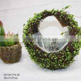 Holiday Topiary Basket With Artificial Grass