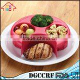 NBRSC Kitchen Plastic Meal Measure Portion Control Plate Food Separator Tool Diet Meal Helper thumbnail-2