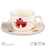 Good Quality Novel Gift Design Ceramic Cup and Saucer thumbnail-2
