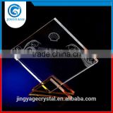 Jingyage top quality business crystal award plaques new design crystal trophy award souvenir crystal plate awards