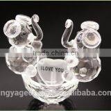 Promotional Cute Crystal Double Elephants Model Gifts as the Best Wedding Gift thumbnail-2