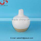 Hot Sales Glazed Ceramic Wooden Finish Home Decor Vase, Modern Ceramic Vases thumbnail-2