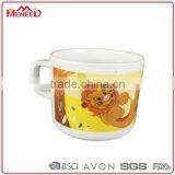 BPA Free Children Safety Plastic Lion and Hippo Printing Kids Melamine Mug thumbnail-1