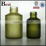 China Rosted Dark Green Cosmetic Lotion Essential Oil Perfume 30ml Glass Bottle With Dropper With pp White Dropper thumbnail-2