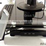 Monitor Computer Stand With USB Hubs & Plug, Tempered Glass thumbnail-4