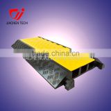 Black and Yellow 3 Channels Rubber Outdoor Events Cable Ramp