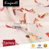 Custom Birds Cartoon Digital Printed Silk Crepe de Chine Fabric for Dress or Scarf thumbnail-2