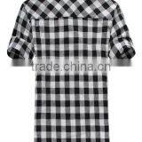 2016 New Summer Spring Fashion Men Plaid Short Sleeve Dress Shirts thumbnail-5