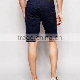 Hot Sale Latest Custom Side Slant Pocket Men's Navy Slim Fit 65% Cotton 35% Polyester Stretch Twill Concealed Fly Casual Shorts thumbnail-2