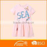 Children Wear Pink Printed Cotton Baby Girl Dress thumbnail-1