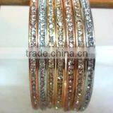 Designer Bangle Sets in Three Tones- Silver,Gold,Copper thumbnail-2