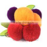 CX-R-56 Wholesale Best Quality Rabbit Fur Strap Chain Keychain Charm For Bag thumbnail-5
