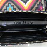Fashion Nice Stylish Lady Zipper Around Geometrical Cotton Wallet thumbnail-3