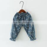 Children's Trousers Summer Baby Air Conditioning Thin Pants Cotton and Linen Printed Girls Children's Lantern Pants thumbnail-4