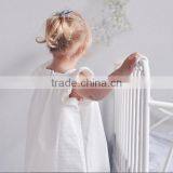 Boutique Baby Frock Design Plain White Western Dress Cotton Girls Party Dresses thumbnail-2