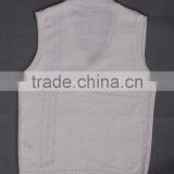 White Knitted Vertical Stripes Sweater 2015 Men thumbnail-5