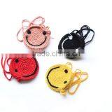 S65744A Cartoon Korean Style Kids Smile Face Knitting Mini Bags thumbnail-1