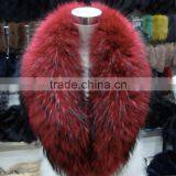 Myfur Factory Wholesale Detachable Fur Collars / Real Raccoon Fur Trim for Hood thumbnail-3