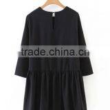 Runwaylover EY2367B 2017 Ladies Nine Point Sleeve Pure Color Blouse thumbnail-4