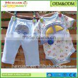 OEM Factory or Stocked Designs New Design Baby Summer Clothing Set Baby Toddler Clothing Bodysuit Pant Set Baby Rompers thumbnail-1