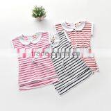Wholesale Sleeveless Striped Tshirt for Little Girls Hot Sale thumbnail-1