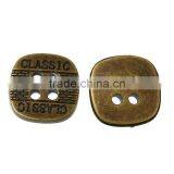 Cheap 12mmx12mm Alphabet Square Four Holes Acrylic Button for Decorating thumbnail-1
