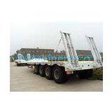 Flatbed Manual Semi Trailer Trucks 4 Axles With Four Double Air Chamber thumbnail-1