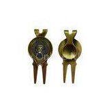 Zinc Alloy Personalized Air Force One Golf Divot Tool And Ball Markers, With Antique Gold Plating, M