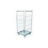 Movable Retail Shop Equipment Steel Wire Mesh Storage Cage With Wheels