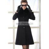 Luxury Classic Style Black Color Ladies Cashmere Coat thumbnail-1