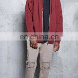 2017 OEM Factory Cotton Polyester High-Polish Zip-Front Distressed Men French Terry Hoodie thumbnail-4
