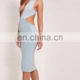 Sexy Nighty Maxi Dresses Deep v Neck Bodycon Women Party Dress Open Sexy Boobs thumbnail-5