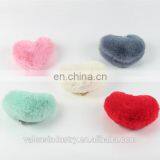 Best Valentine Gift for Girfriend Plus Pom Pom Heart Shape Keychain for Girls' Bag Accessories Car Pendant thumbnail-6