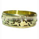 Machin Cut Pattern Costume Brass Bangle thumbnail-1