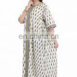 Hippie Boho Designer Long Dress Block Printed Tunic Wholesaler thumbnail-1