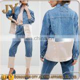 2017 Women Clothes Summer Autumn Non-stretch Denim Jackets Patch Work Apparel OEM Coats thumbnail-1