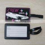 custom airplane travel rubber suitcase baggage luggage tag