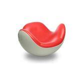 Modern Creative Design Fiberglass White Ball Shaped Leisure Rocking Chairs thumbnail-2