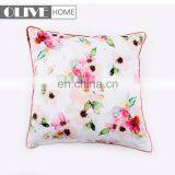 Hot Sale Custom Design Flower Paint Printed Decorative Pillow Outdoor Cushions for Car thumbnail-1