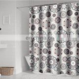Wholesale Ready Made Classic Print Thick Polyester Waterproof Shower Curtain For Bathroom