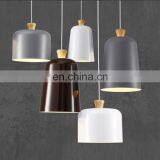E27 Lamp Holder Pendant Ceiling Lamp Lighting Led Aluminum Droplight With Wood thumbnail-2