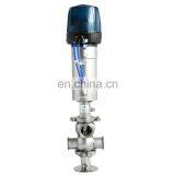 New Style Sanitary Pneumatic Double Seat Mix Proof Valve With Control Head for Dairy Pipeline System thumbnail-2