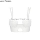 Jenny Fashion Wholesale 2016 New White Beige Red Yellow Sey Cute Women Strap Bandage Bustier Crop Tops thumbnail-2
