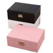 Custom Simple Jewelry Packaging Leather Box Accessories Watch Display Storage Box thumbnail-2